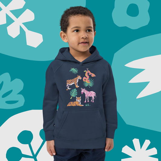 Animals Pattern Kids eco hoodie - Modeve