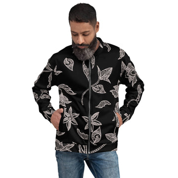 Dark Flower Pattern Men's Jacket - Modeve